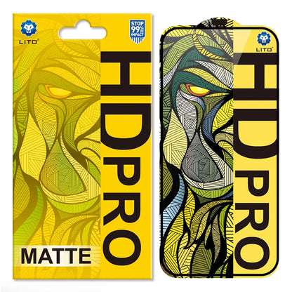 Matte Screen Protector Lito HD Pro for Apple iPhone 16 Plus, Tempered Glass, Full Glue, Black