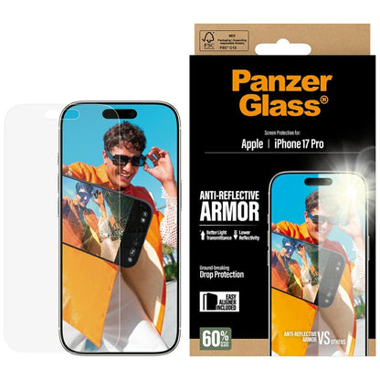 Προστατευτική Μεμβράνη Οθόνης Matte PanzerGlass Armor EasyAligner για Apple iPhone 17 Pro, Ενισχυμένο Γυαλί, Full Glue