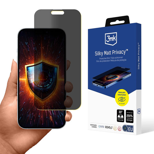 Προστατευτική Μεμβράνη Οθόνης Matte Privacy 3MK Silky για Apple iPhone 17 Pro, Πλαστική