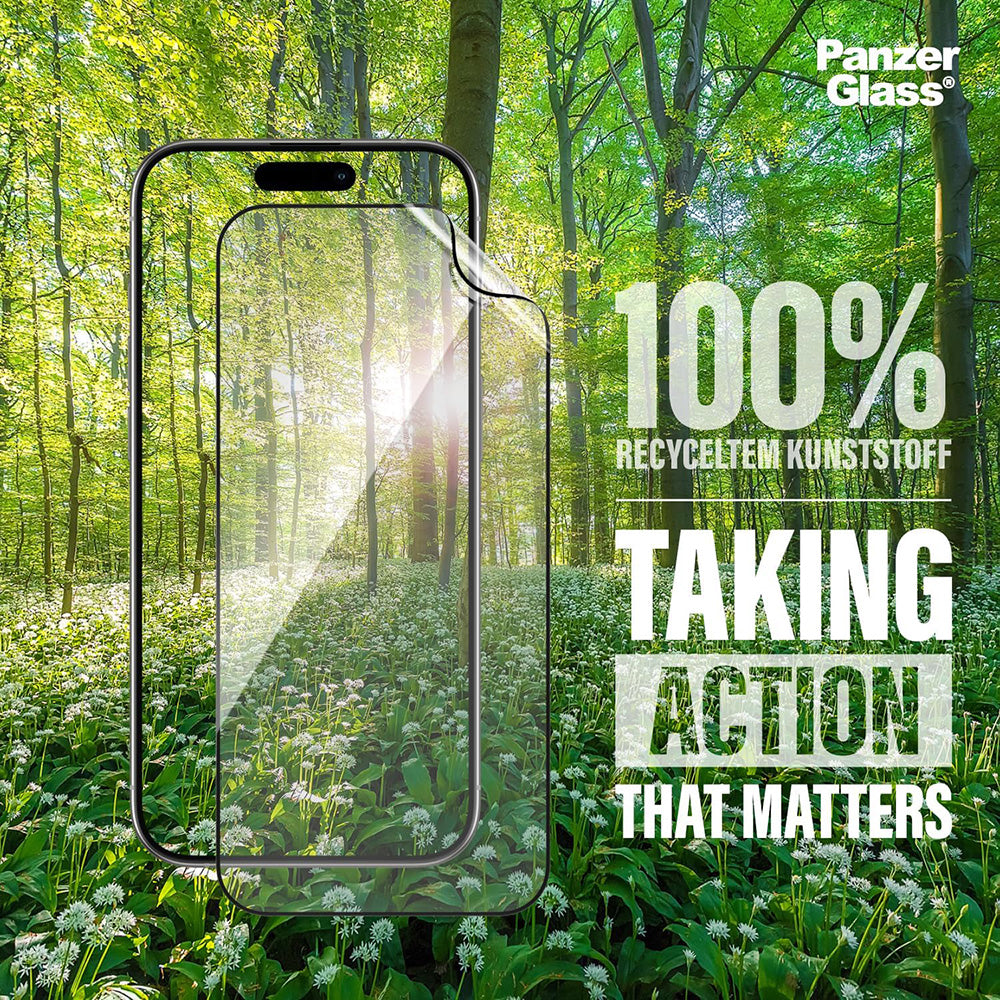 Προστατευτική Μεμβράνη Οθόνης PanzerGlass Ultra-Wide Fit EyeCare για Apple iPhone 16 Pro Max, Ενισχυμένο Γυαλί, Full Glue, Μαύρη