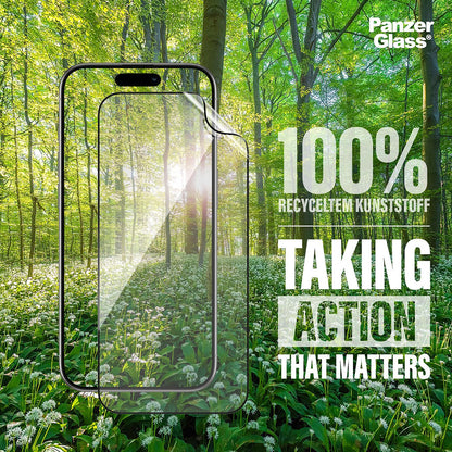 Προστατευτική Μεμβράνη Οθόνης PanzerGlass Ultra-Wide Fit EyeCare για Apple iPhone 16 Pro Max, Ενισχυμένο Γυαλί, Full Glue, Μαύρη