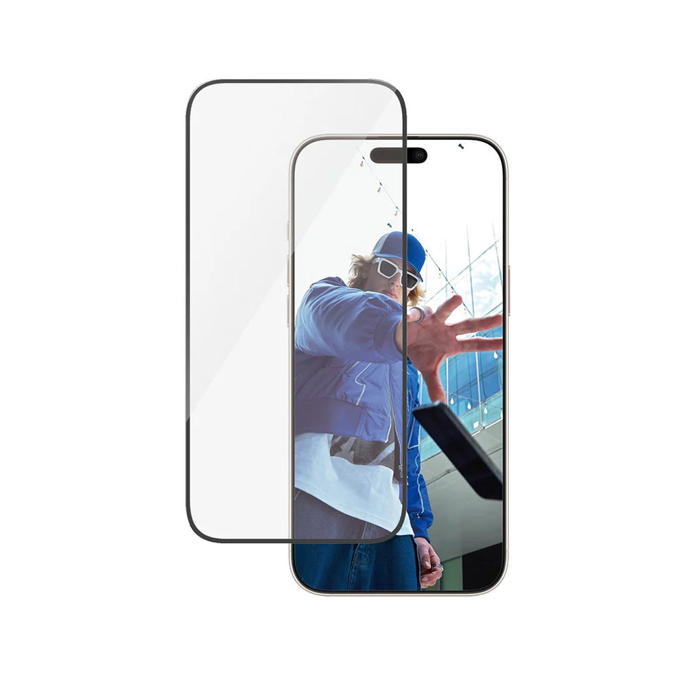 Προστατευτική Μεμβράνη Οθόνης PanzerGlass Ultra-Wide Fit για Apple iPhone 16 Pro Max, Ενισχυμένο Γυαλί, Full Glue, Μαύρη