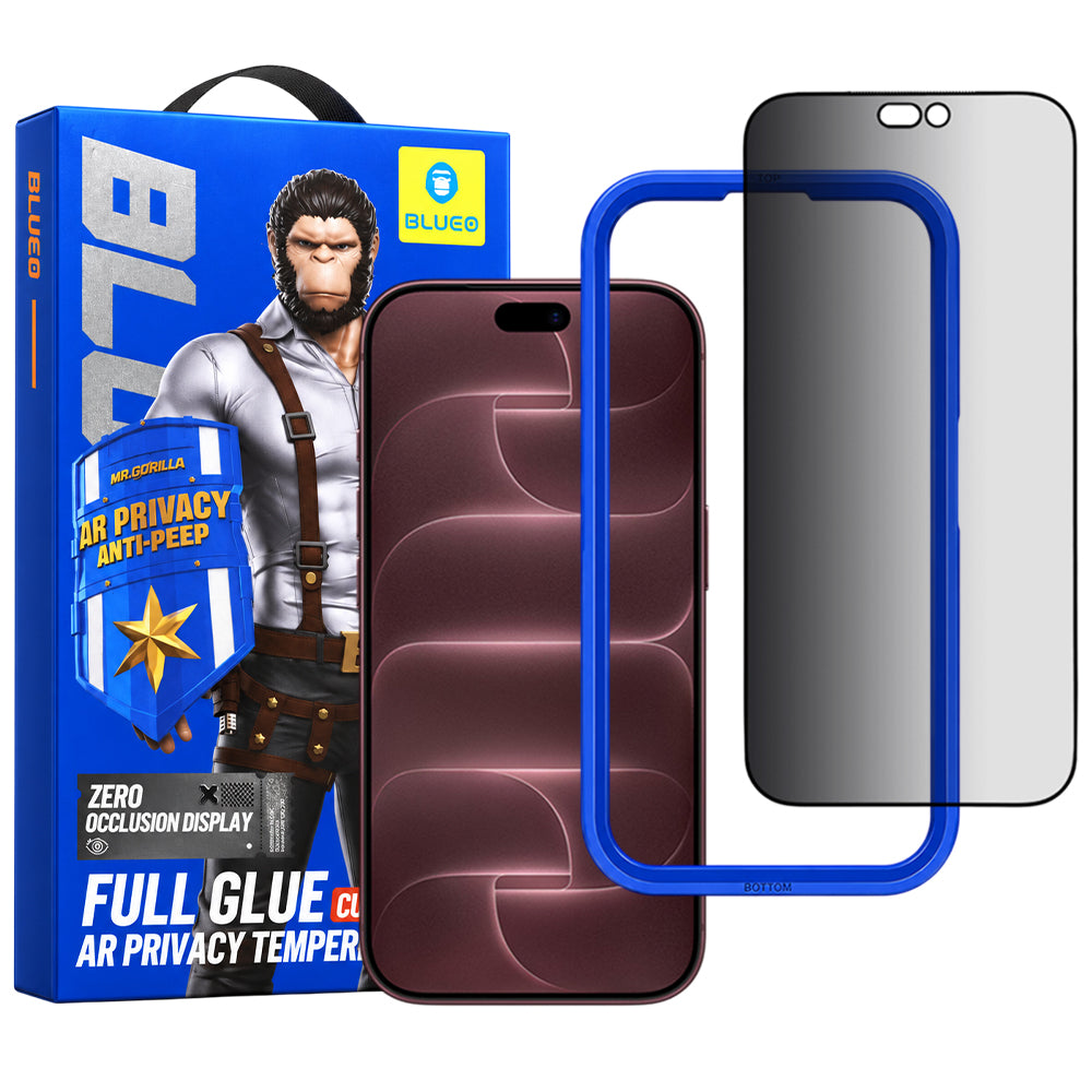 Προστατευτικό οθόνης Privacy Blueo Anti Peep AR για Apple iPhone 18 Pro Max, Tempered Glass, Full Glue, 3D