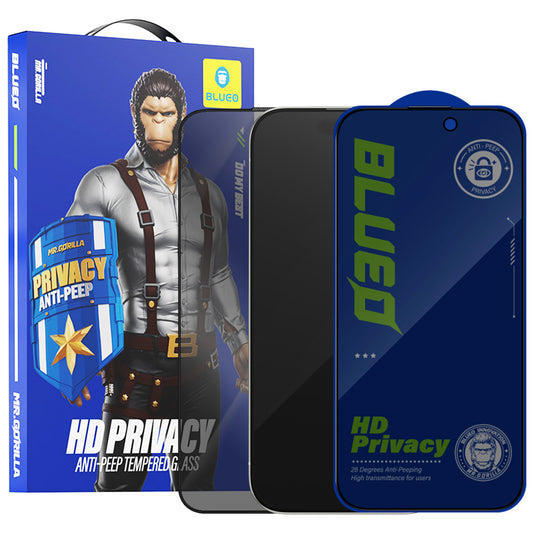 Προστατευτική μεμβράνη οθόνης Privacy Blueo Anti-Peep για Apple iPhone 14 Pro, ασφαλισμένο γυαλί, πλήρης κόλλα