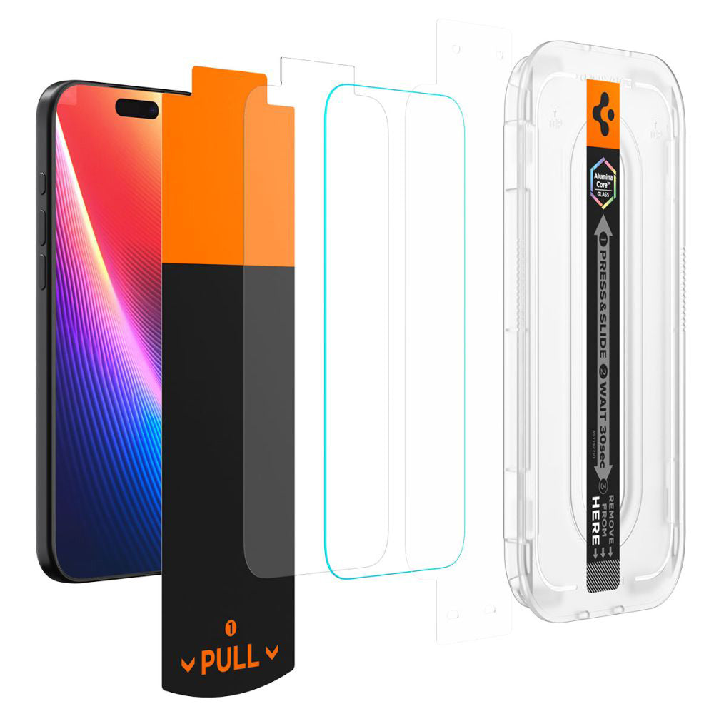 Προστατευτική Μεμβράνη Οθόνης Privacy Spigen GlastR EZ FIT Pro για Apple iPhone 17 Pro Max / 16 Pro Max, Ενισχυμένο Γυαλί, Full Glue