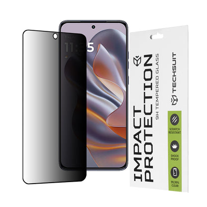 Προστατευτική μεμβράνη οθόνης Privacy Techsuit για Motorola Edge 50 Neo, Ασφαλισμένο Γυαλί, Πλήρης Κόλλα, 111D