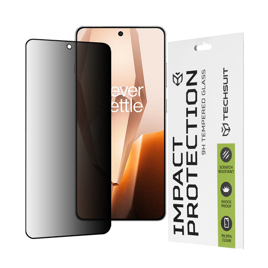 Προστατευτική μεμβράνη οθόνης Privacy Techsuit για OnePlus 13R, Ασφαλισμένο γυαλί, Full Glue, 111D