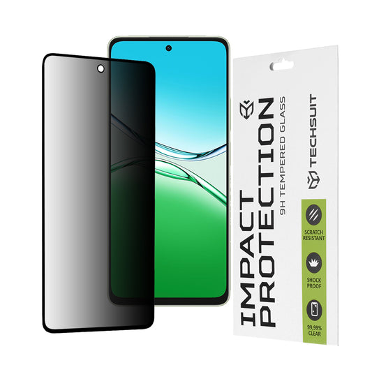 Προστατευτική μεμβράνη οθόνης Privacy Techsuit για Oppo A5 Pro 4G / A5 Pro, Ασφαλισμένο γυαλί, Πλήρης κόλλα, 111D
