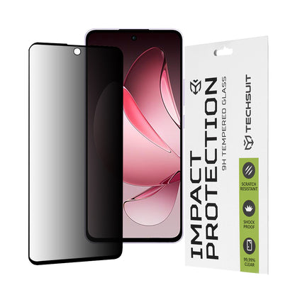 Προστατευτική μεμβράνη οθόνης Privacy Techsuit για Oppo Reno13 FS 5G / Reno13 F 4G / Reno13 F, Ασφαλισμένο γυαλί, Πλήρης κόλλα, 111D