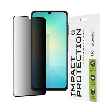 Προστατευτική μεμβράνη οθόνης Privacy Techsuit για Samsung Galaxy A06 A065, Ασφαλισμένο γυαλί, Πλήρης κόλλα, 111D
