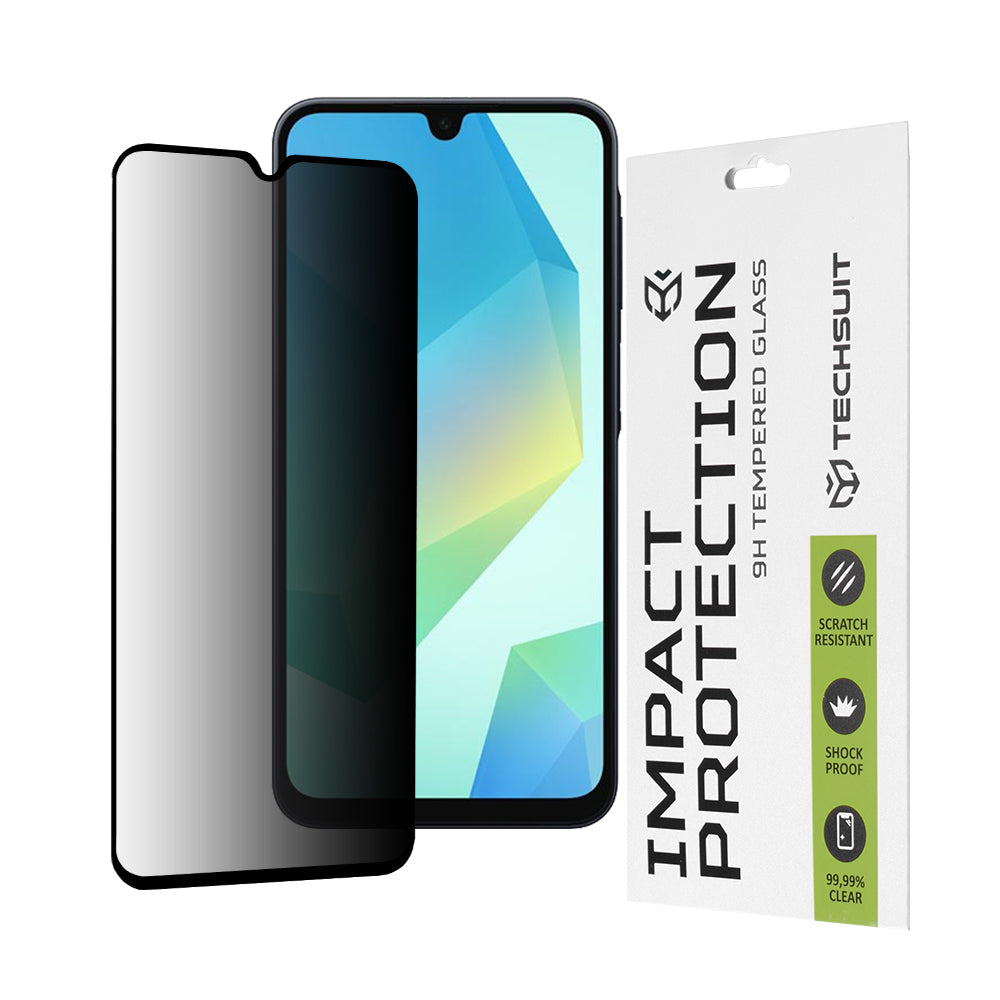 Προστατευτική μεμβράνη οθόνης Privacy Techsuit για Samsung Galaxy A16 5G A166 / A16 4G A165, Ασφαλισμένο γυαλί, Full Glue, 111D