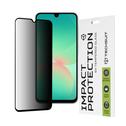 Προστατευτική μεμβράνη οθόνης Privacy Techsuit για Samsung Galaxy A26 A266, Ασφαλισμένο γυαλί, Πλήρης κόλλα, 111D