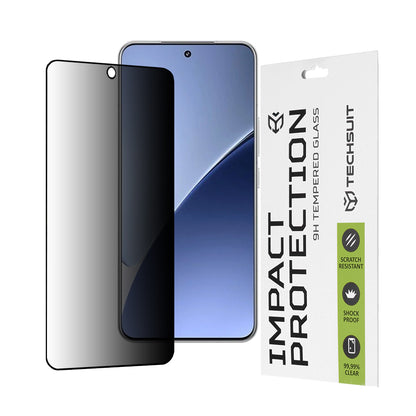 Προστατευτική μεμβράνη οθόνης Privacy Techsuit για Xiaomi 15, Ασφαλισμένο γυαλί, Full Glue, 111D