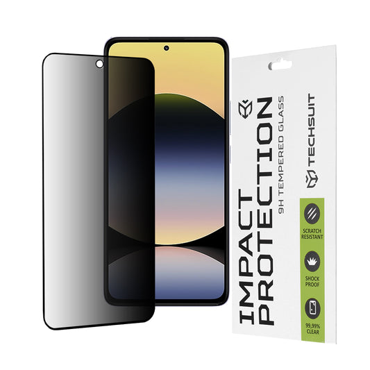 Προστατευτική μεμβράνη οθόνης Privacy Techsuit για Xiaomi Redmi Note 14 4G (Standard), Ασφαλισμένο γυαλί, Πλήρης κόλλα, 111D