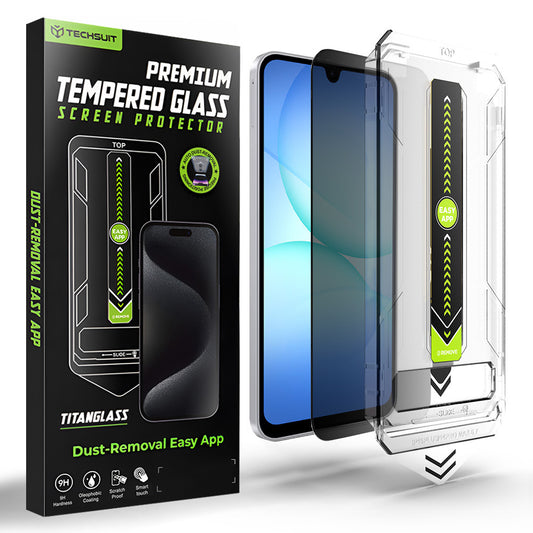 Προστατευτική μεμβράνη οθόνης Privacy Techsuit TitanGlass CrystalHD για Samsung Galaxy A17 5G / A16 5G A166, Ασφαλισμένο γυαλί, Πλήρης κόλλα