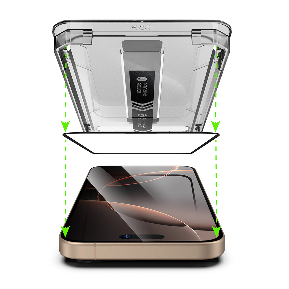 Προστατευτική Μεμβράνη Οθόνης Privacy Techsuit TitanGlass για Apple iPhone 17 / 16 Pro, Ενισχυμένο Γυαλί, Full Glue