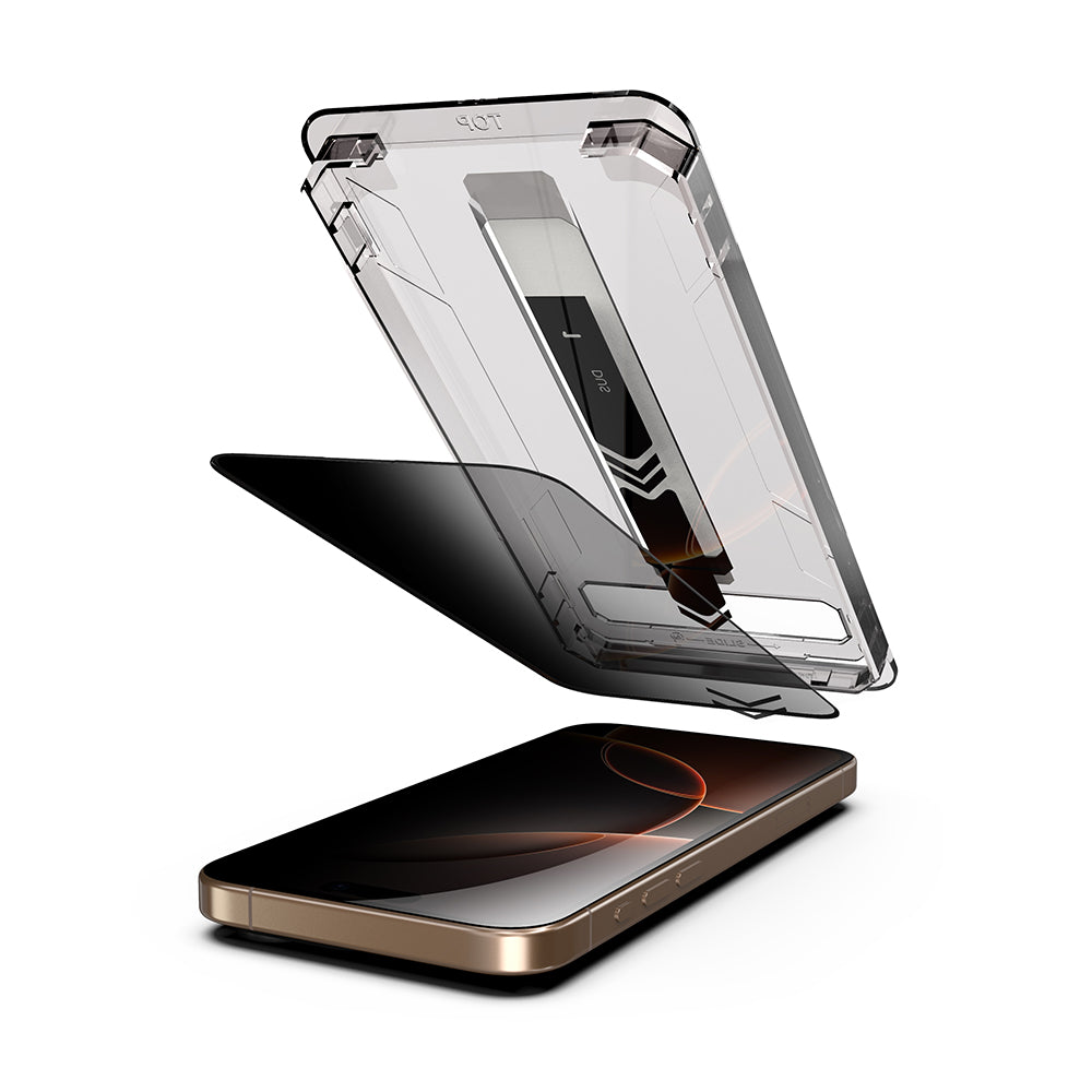 Προστατευτική Μεμβράνη Οθόνης Privacy Techsuit TitanGlass για Apple iPhone 17 Pro, Ενισχυμένο Γυαλί, Full Glue