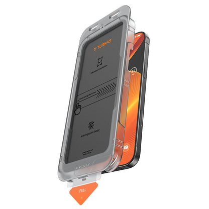 Προστατευτική Μεμβράνη Οθόνης Privacy Torras GlassGo Install Master για Apple iPhone 16 Plus, Ενισχυμένο Γυαλί, Full Glue