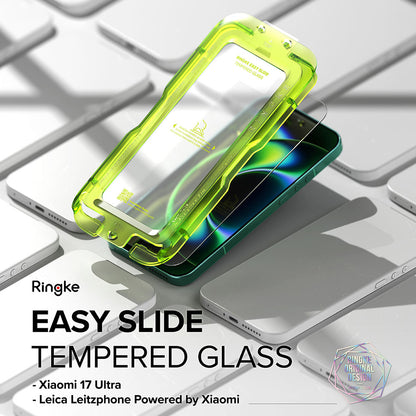 Προστατευτική μεμβράνη οθόνης Ringke Easy Slide για Xiaomi 17 Ultra, Τζάμι ασφαλείας, Πλήρης κόλλα, Σετ 2 τεμαχίων