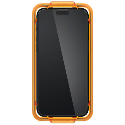 Προστατευτική Μεμβράνη Οθόνης Spigen GlastR Align Master για Apple iPhone 15 Plus, Ενισχυμένο Γυαλί, Full Glue, Σετ 2 τεμαχίων, Μαύρη AGL06886