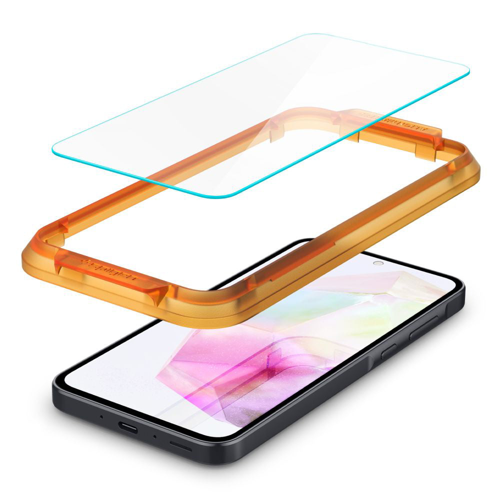 Προστατευτική Μεμβράνη Οθόνης Spigen GlastR Align Master για Samsung Galaxy M35 / A35 5G A356, Ενισχυμένο Γυαλί, Πλήρης Κόλληση, Σετ 2 Τεμαχίων AGL07772