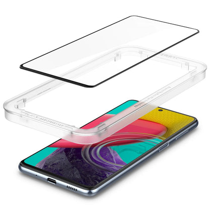Προστατευτικό Φιλμ Οθόνης Spigen GlastR Align Master για Samsung Galaxy M53 M536, Ενισχυμένο Γυαλί, Πλήρης Κόλληση, Μαύρο