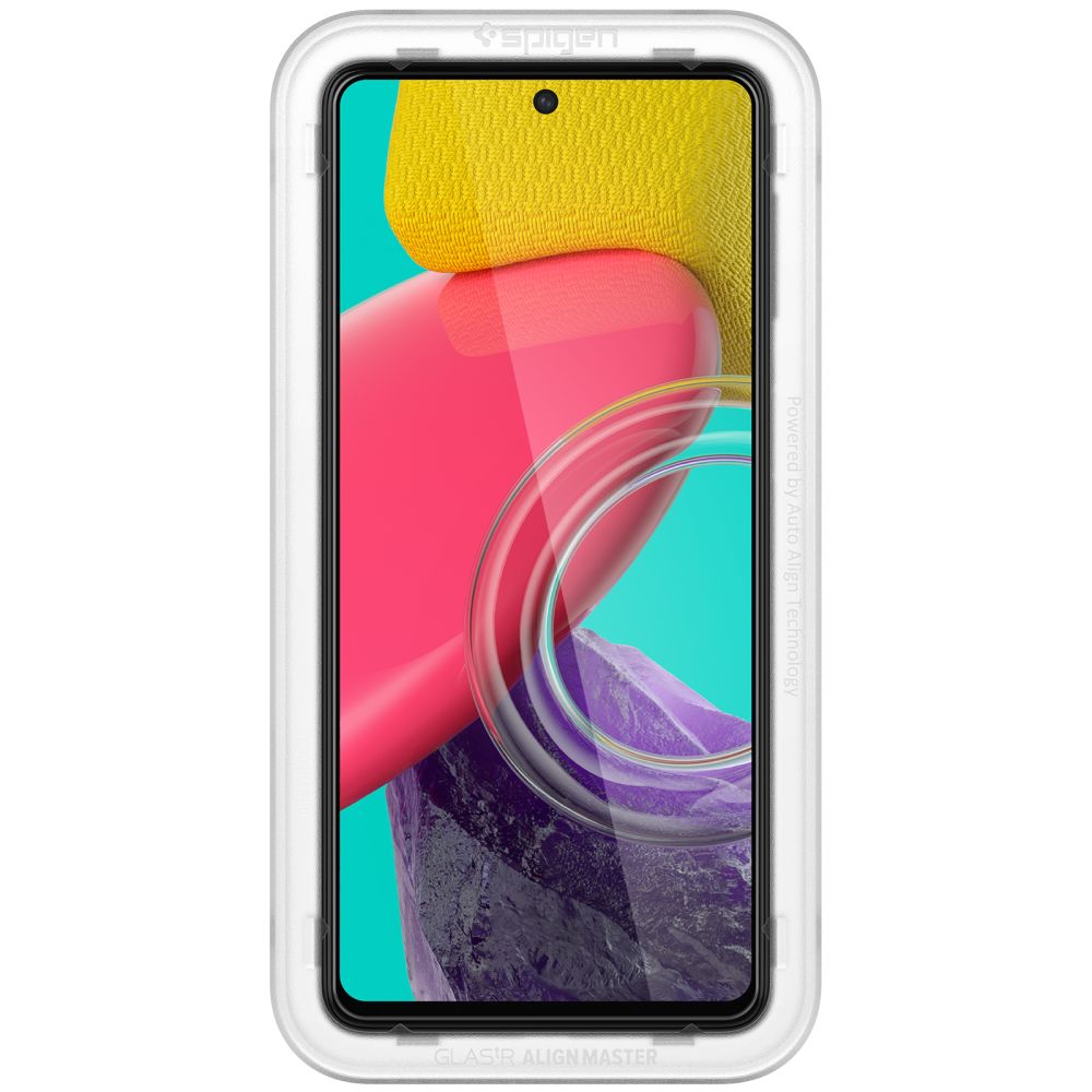 Προστατευτικό Φιλμ Οθόνης Spigen GlastR Align Master για Samsung Galaxy M53 M536, Ενισχυμένο Γυαλί, Πλήρης Κόλληση, Μαύρο