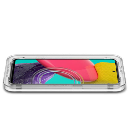 Προστατευτικό Φιλμ Οθόνης Spigen GlastR Align Master για Samsung Galaxy M53 M536, Ενισχυμένο Γυαλί, Πλήρης Κόλληση, Μαύρο