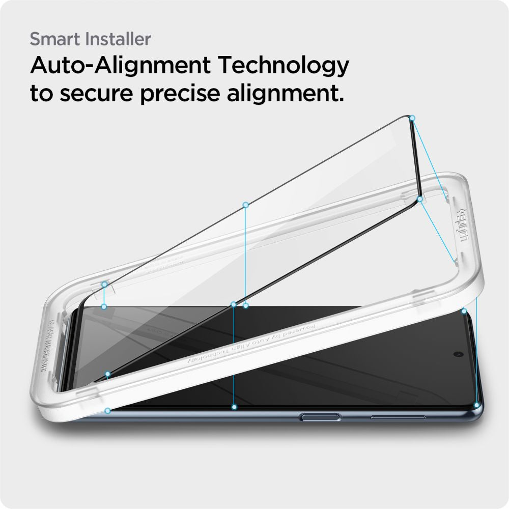 Προστατευτικό Φιλμ Οθόνης Spigen GlastR Align Master για Samsung Galaxy M53 M536, Ενισχυμένο Γυαλί, Πλήρης Κόλληση, Μαύρο