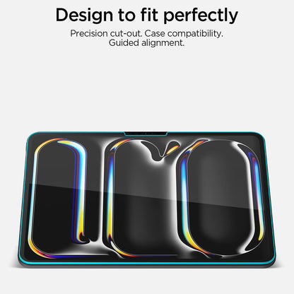 Προστατευτική μεμβράνη οθόνης Spigen GlastR Align Master T για Apple iPad Pro 11 (2025) / Pro 11 (2024), Ασφαλισμένο γυαλί, Full Glue AGL11699