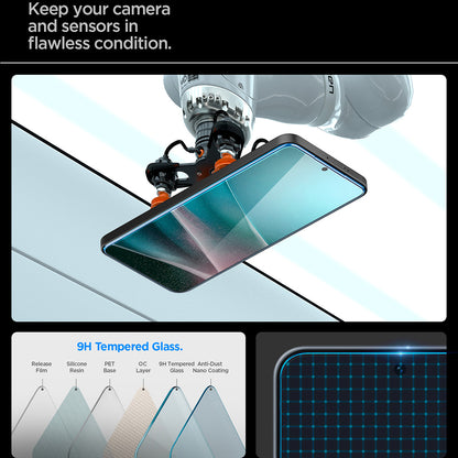 Προστατευτική μεμβράνη οθόνης Spigen GlastR EZ FIT HD για Samsung Galaxy A37 5G / A36 A366, Ασφαλισμένο γυαλί, Full Glue AGL11365
