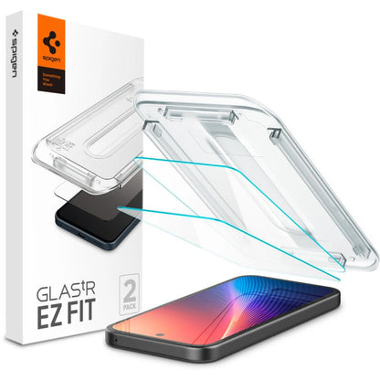 Προστατευτική Μεμβράνη Οθόνης Spigen GlastR EZ FIT για Google Pixel 9a, Ενισχυμένο Γυαλί, Πλήρης Κόλληση, Σετ 2 τεμαχίων AGL08938