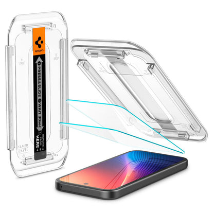 Προστατευτική Μεμβράνη Οθόνης Spigen GlastR EZ FIT για Google Pixel 9a, Ενισχυμένο Γυαλί, Πλήρης Κόλληση, Σετ 2 τεμαχίων AGL08938