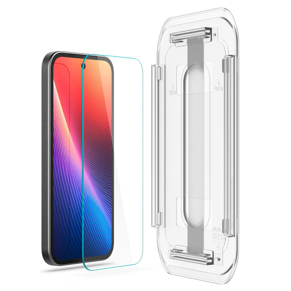 Προστατευτική Μεμβράνη Οθόνης Spigen GlastR EZ FIT για Google Pixel 9a, Ενισχυμένο Γυαλί, Πλήρης Κόλληση, Σετ 2 τεμαχίων AGL08938