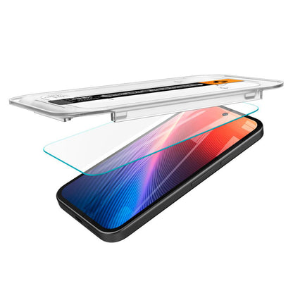 Προστατευτική Μεμβράνη Οθόνης Spigen GlastR EZ FIT για Google Pixel 9a, Ενισχυμένο Γυαλί, Πλήρης Κόλληση, Σετ 2 τεμαχίων AGL08938