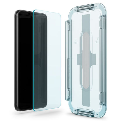 Προστατευτική μεμβράνη οθόνης Spigen GlastR EZ FIT για Samsung Galaxy S22 5G S901, Ασφαλισμένο γυαλί, Πλήρης κόλλα, Σετ 2 τεμαχίων AGL04151