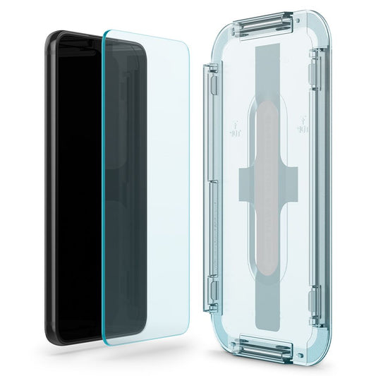 Προστατευτική μεμβράνη οθόνης Spigen GlastR EZ FIT για Samsung Galaxy S22 5G S901, Ασφαλισμένο γυαλί, Πλήρης κόλλα, Σετ 2 τεμαχίων AGL04151