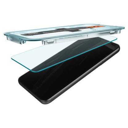 Προστατευτική μεμβράνη οθόνης Spigen GlastR EZ FIT για Samsung Galaxy S22 5G S901, Ασφαλισμένο γυαλί, Πλήρης κόλλα, Σετ 2 τεμαχίων AGL04151