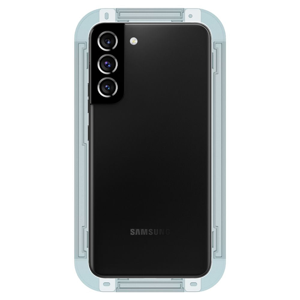 Προστατευτική μεμβράνη οθόνης Spigen GlastR EZ FIT για Samsung Galaxy S22 5G S901, Ασφαλισμένο γυαλί, Πλήρης κόλλα, Σετ 2 τεμαχίων AGL04151