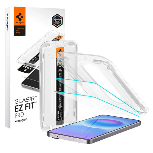 Προστατευτική Μεμβράνη Οθόνης Spigen GlastR EZ FIT Pro HD για Samsung Galaxy A57 5G, Ενισχυμένο Γυαλί, Πλήρης Κόλληση, Σετ 2 τεμαχίων AGL11397