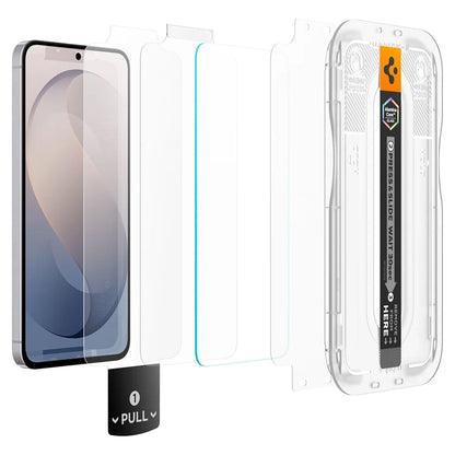Προστατευτική μεμβράνη οθόνης Spigen GlastR EZ FIT Pro HD για Samsung Galaxy S26 FE S741, Ασφαλισμένο γυαλί, Πλήρης κόλλα, Σετ 2 τεμαχίων AGL11811