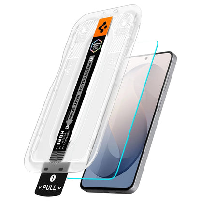 Προστατευτική μεμβράνη οθόνης Spigen GlastR EZ FIT Pro HD για Samsung Galaxy S26 FE S741, Ασφαλισμένο γυαλί, Πλήρης κόλλα, Σετ 2 τεμαχίων AGL11811