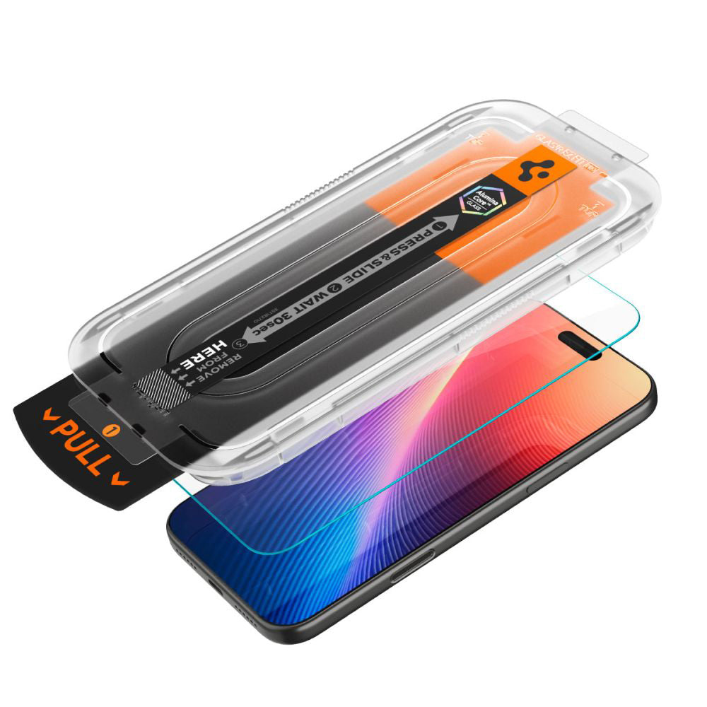 Προστατευτική Μεμβράνη Οθόνης Spigen GlastR EZ FIT Pro για Apple iPhone 17 Pro Max / 16 Pro Max, Ενισχυμένο Γυαλί, Πλήρης Κόλληση