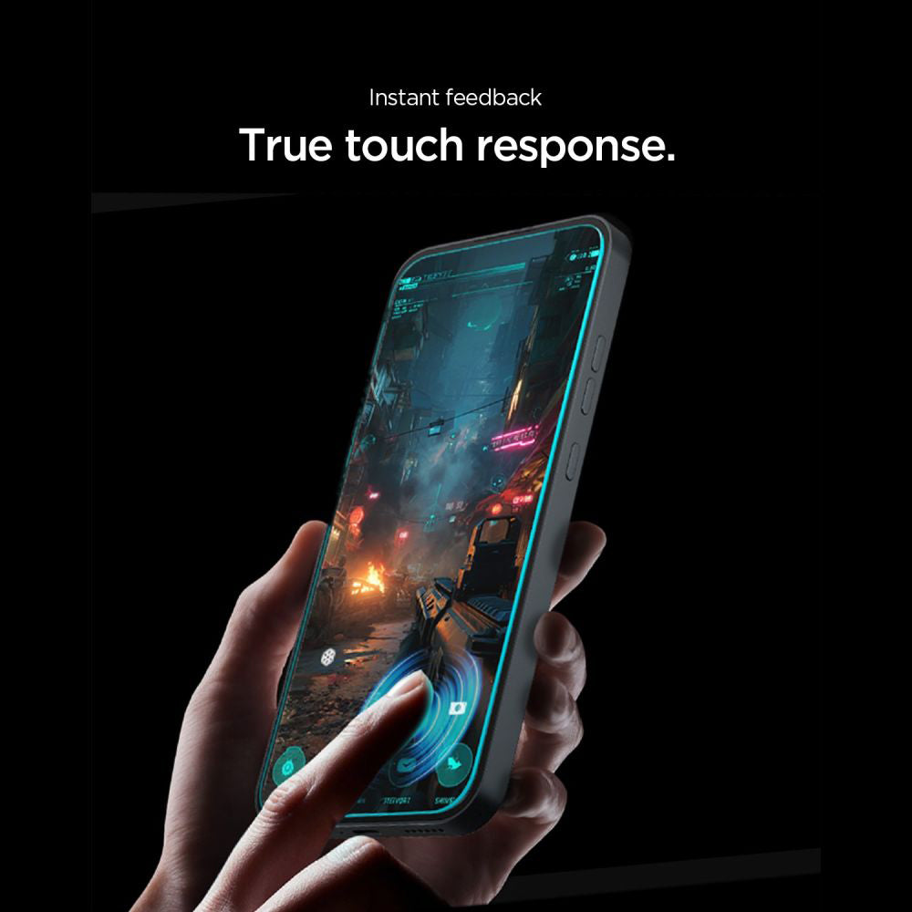 Προστατευτική μεμβράνη οθόνης Spigen GlastR EZ FIT Pro για Nothing Phone (4a), tempered glass, πλήρης κόλλα, σετ 2 τεμαχίων AGL11682