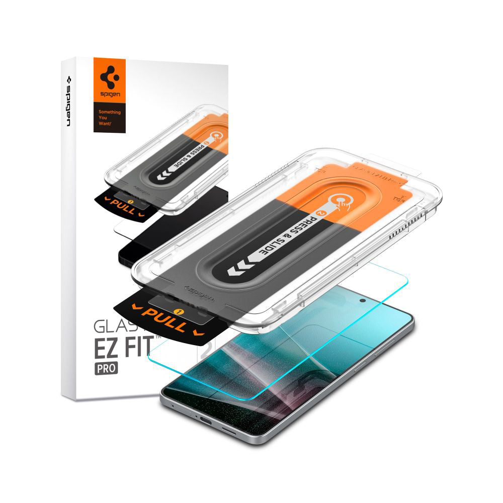 Προστατευτική Μεμβράνη Οθόνης Spigen GlastR EZ FIT Pro για Samsung Galaxy S25 Edge S937, Ενισχυμένο Γυαλί, Full Glue