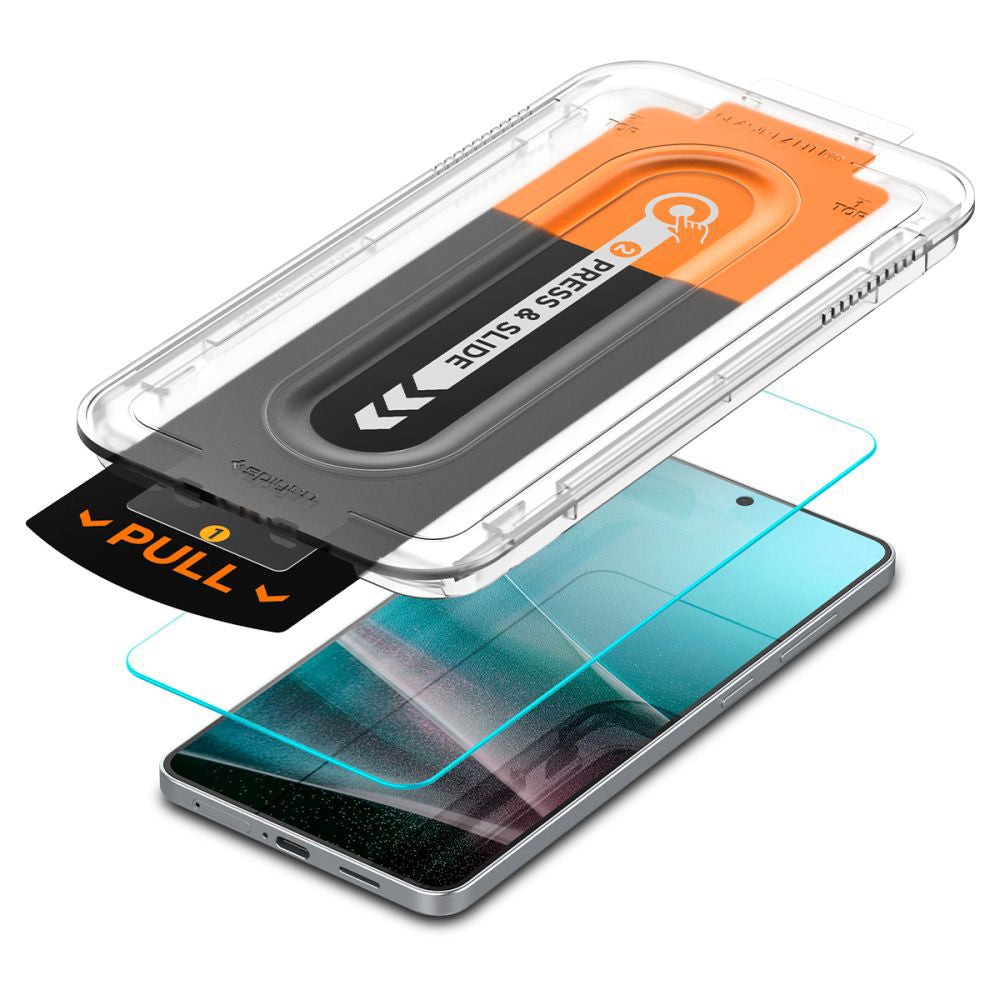 Προστατευτική Μεμβράνη Οθόνης Spigen GlastR EZ FIT Pro για Samsung Galaxy S25 Edge S937, Ενισχυμένο Γυαλί, Full Glue