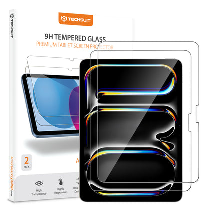 Προστατευτική μεμβράνη οθόνης Techsuit ArmorGlass CrystalHD για Apple iPad Air 13 (2026) / Pro 13 (2025), Ενισχυμένο γυαλί, Πλήρης κόλλα, Σετ 2 τεμαχίων