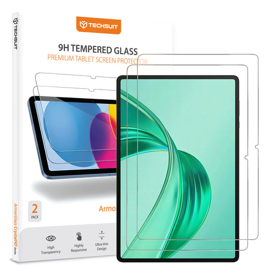 Προστατευτική Μεμβράνη Οθόνης Techsuit ArmorGlass CrystalHD για Honor Pad X8a / Xiaomi Pad 6 / 6 Pro, Ενισχυμένο Γυαλί, Full Glue, Σετ 2 τεμαχίων