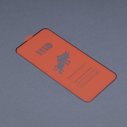 Προστατευτική μεμβράνη οθόνης Techsuit M2 για Apple iPhone 17e / 16e / 14 / 13 Pro, Ασφαλισμένο γυαλί, Full Glue, 111D, Μαύρο