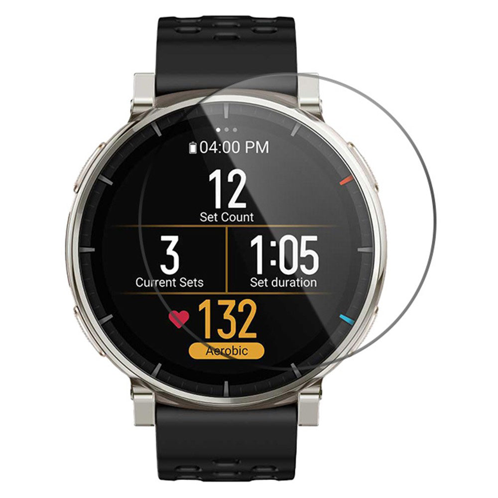 Προστατευτική Μεμβράνη Οθόνης Techsuit Nano Flex για Amazfit Active 3 Premium, Πλαστική, Σετ 2 τεμαχίων, Μαύρη